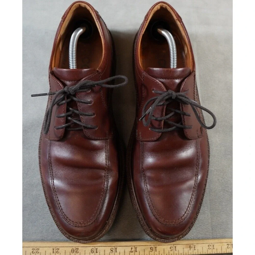 ECCO Men's Brown‎ Leather Oxford Shoes USA 11  EU 45 Lace Up